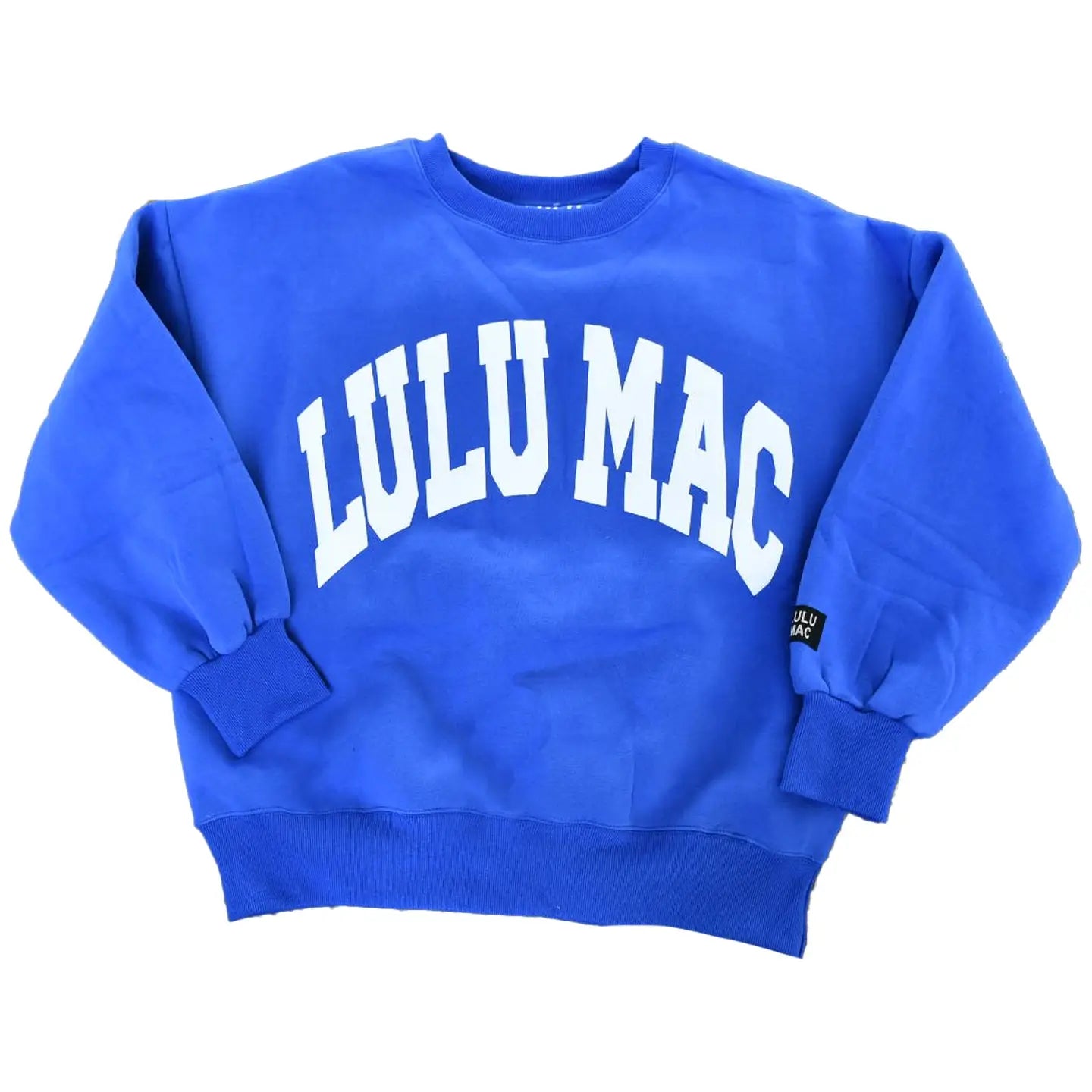 Women's- Lulu Mac Sweatshirt, Royal White