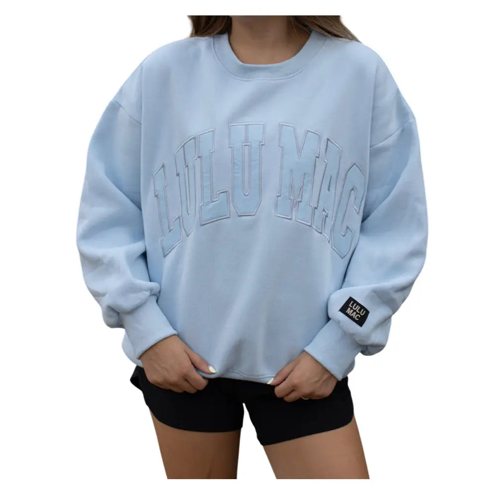 Women's- Lulu Mac Sweatshirt, Light Blue