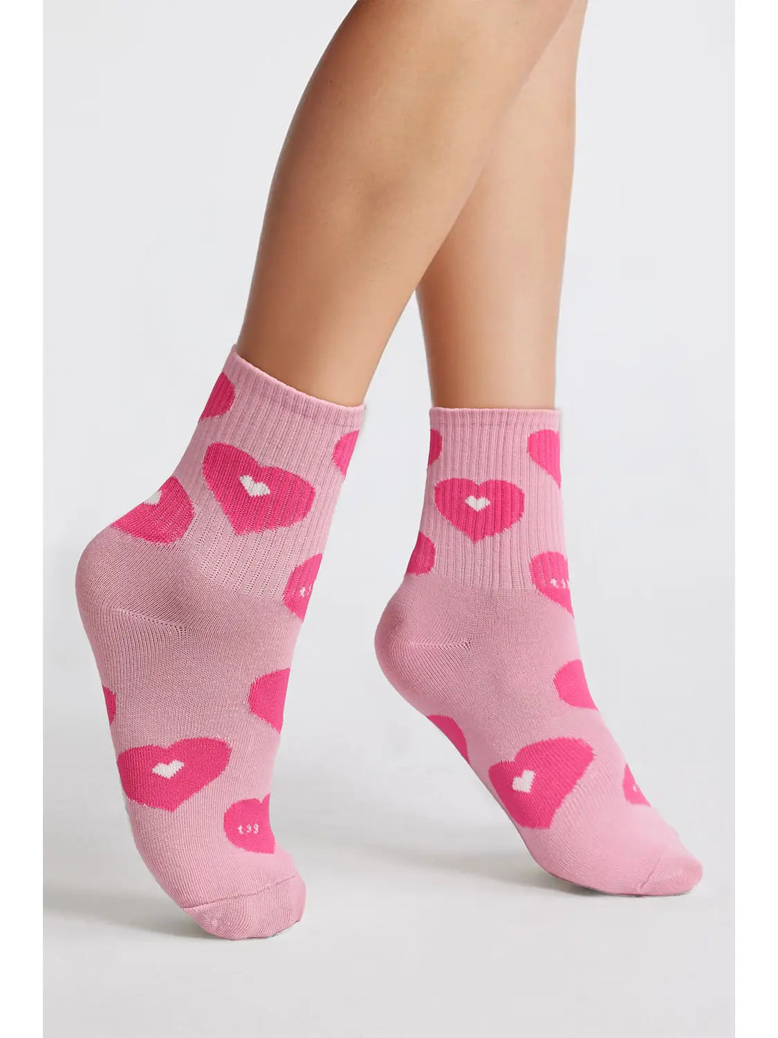 Women's Heart Print Valentine Socks