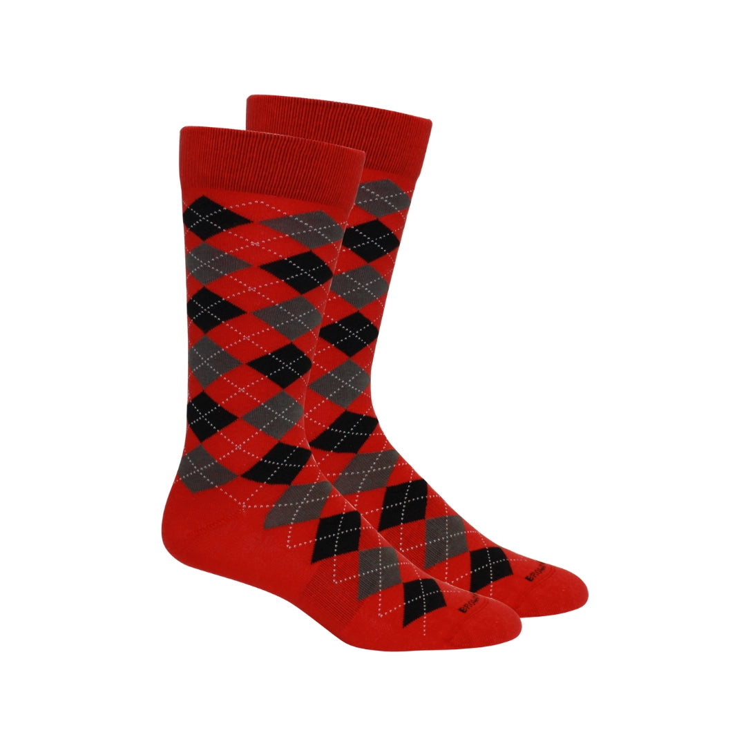 Brown Dog- Argyle, Red Black