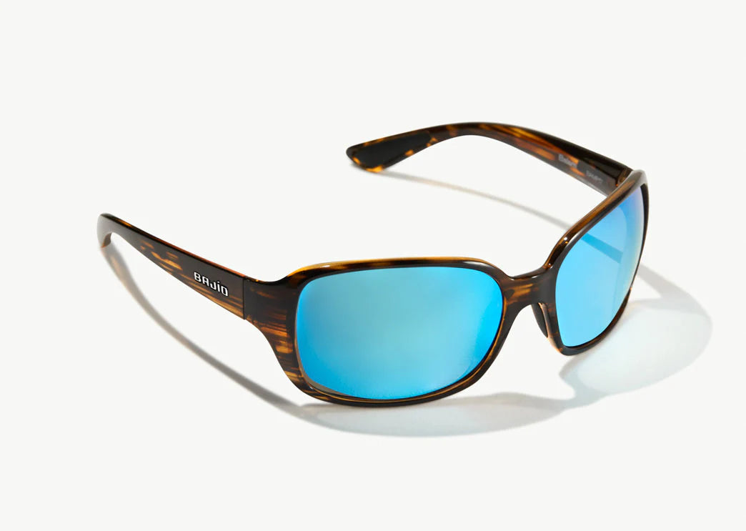 Bajio- Balam Honey Tortoise Gloss- Blue Mirror Glass