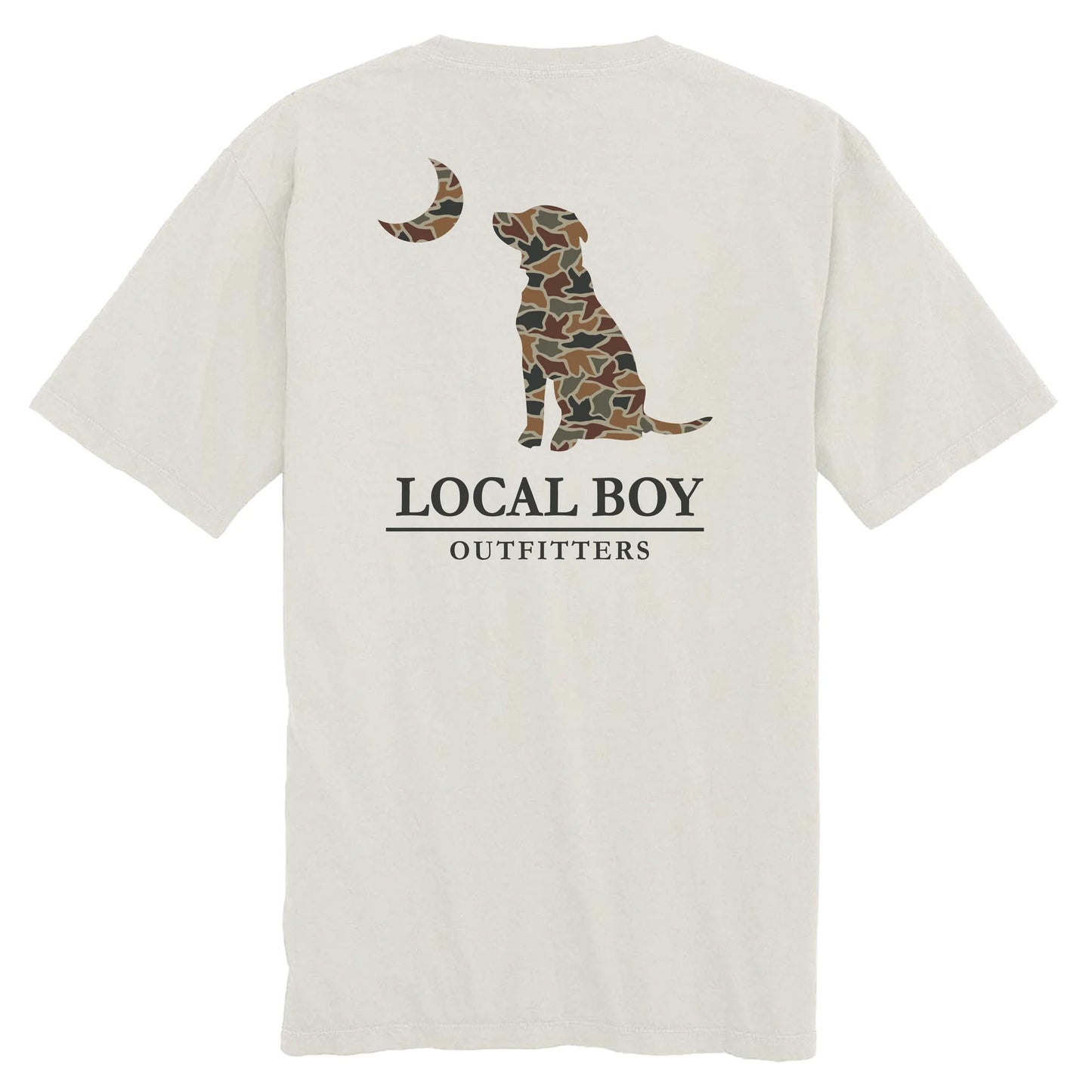 Local Boy- Duck Camo Dog & Moon