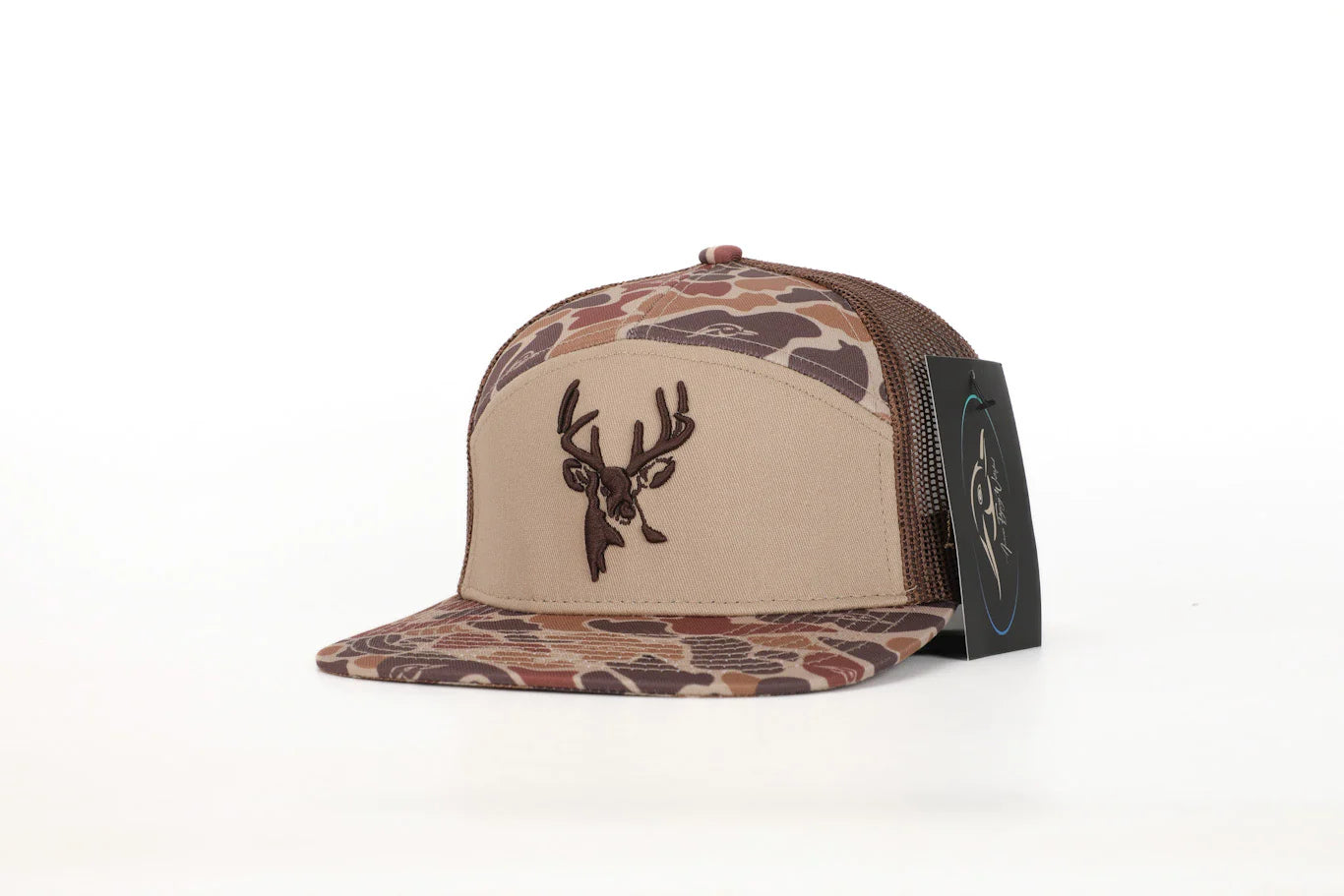 AFW-Youth Brown Old School Camo Puff Deer Head