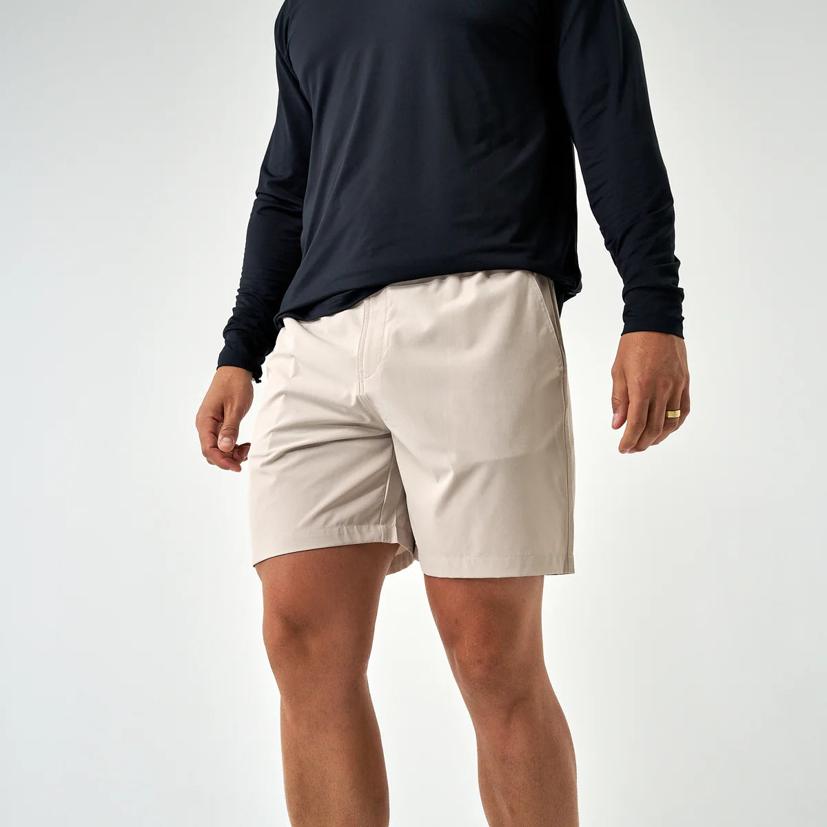 Burlebo- Everyday Short, Light Khaki