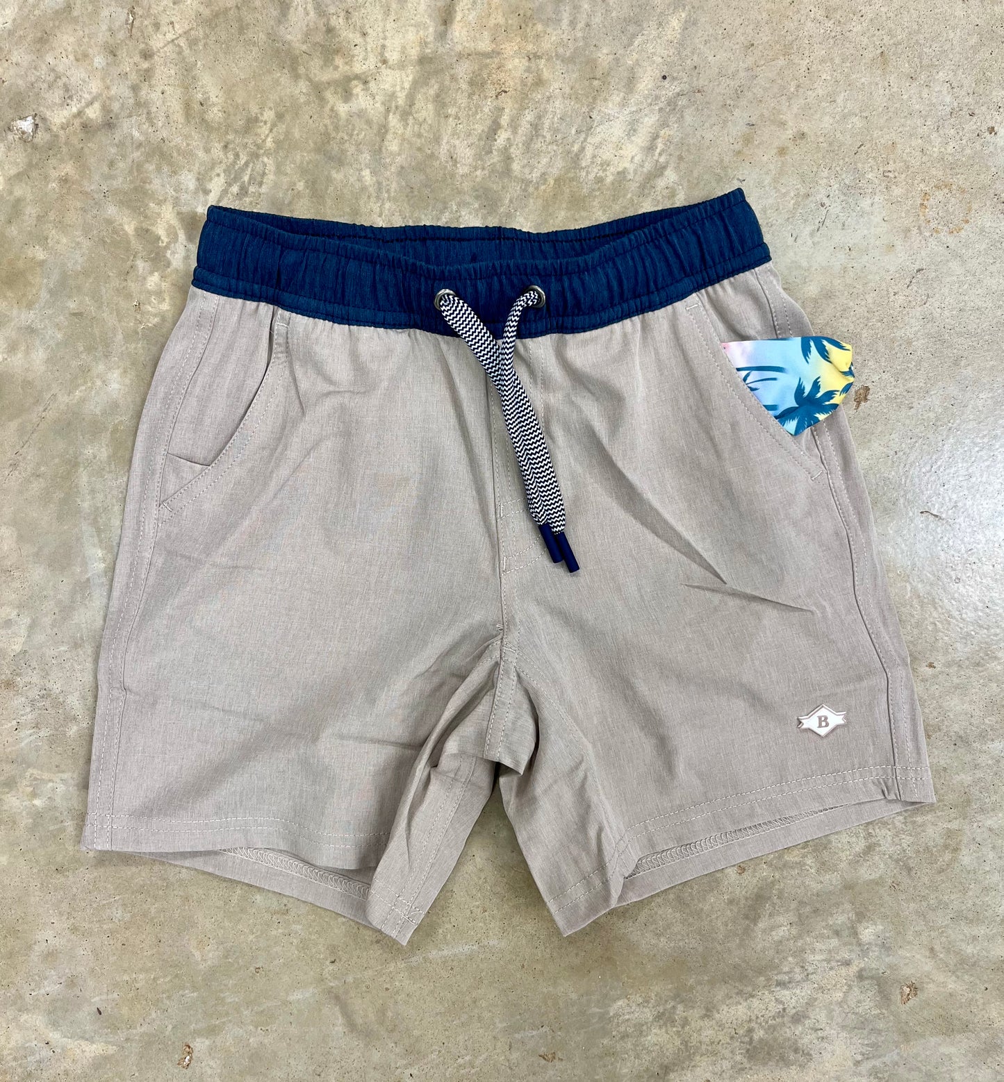 Burlebo-Youth Athletic Shorts- Khaki