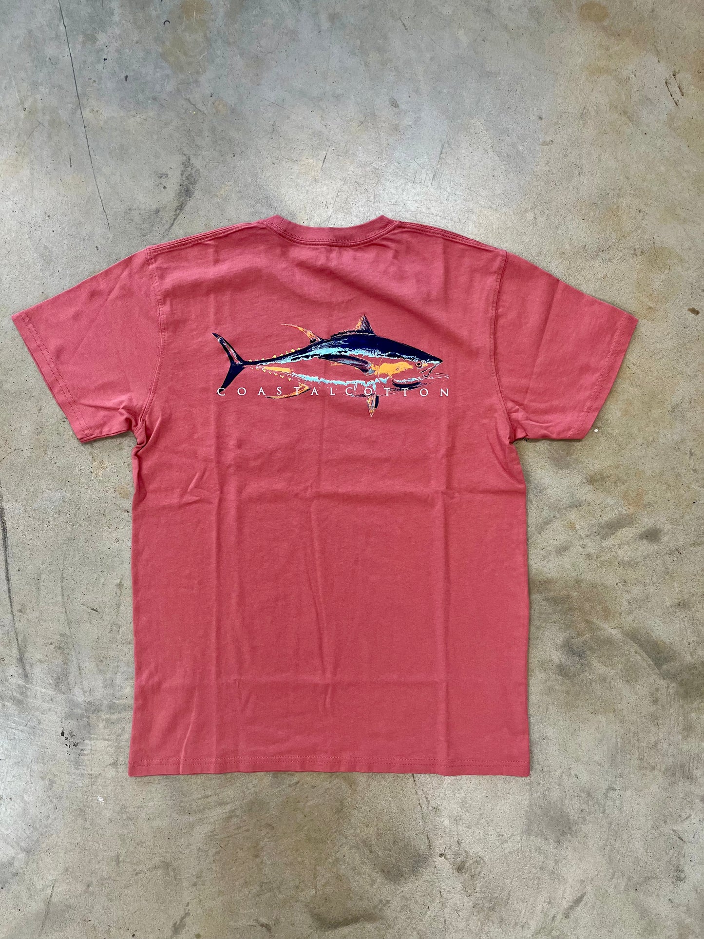 Coastal Cotton- Neon Tuna, Crimson