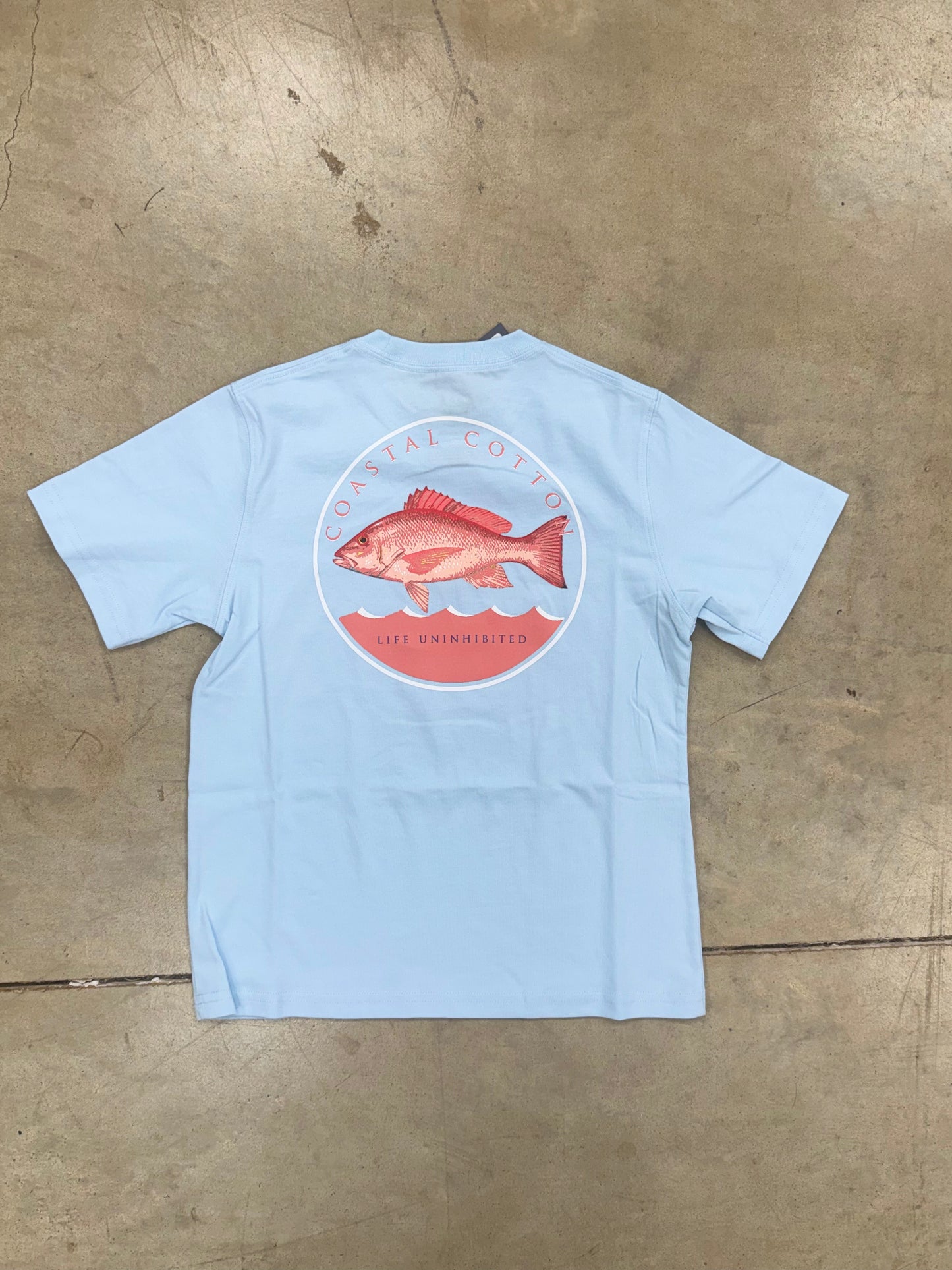 Coastal Cotton- Youth Red Snapper SS Tee,Sky