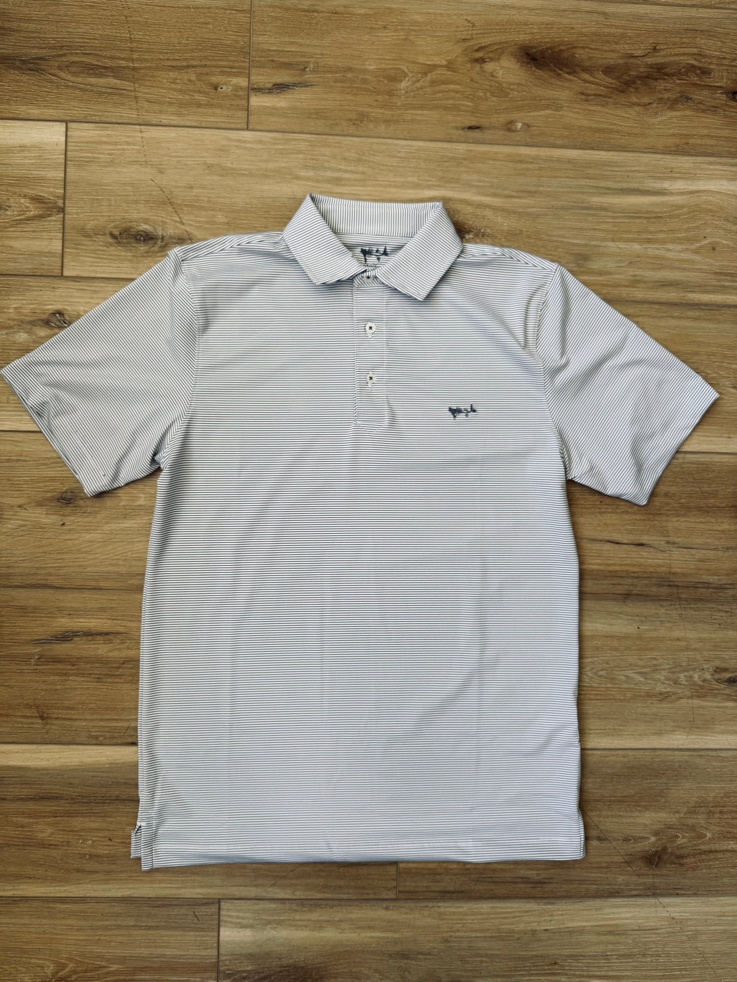 Coastal Cotton- Performance Polo, Eventide Microstripe