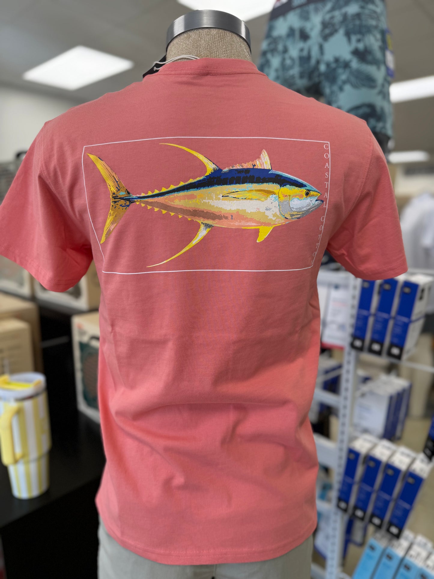 Coastal Cotton- Tuna SS Tee, Coral