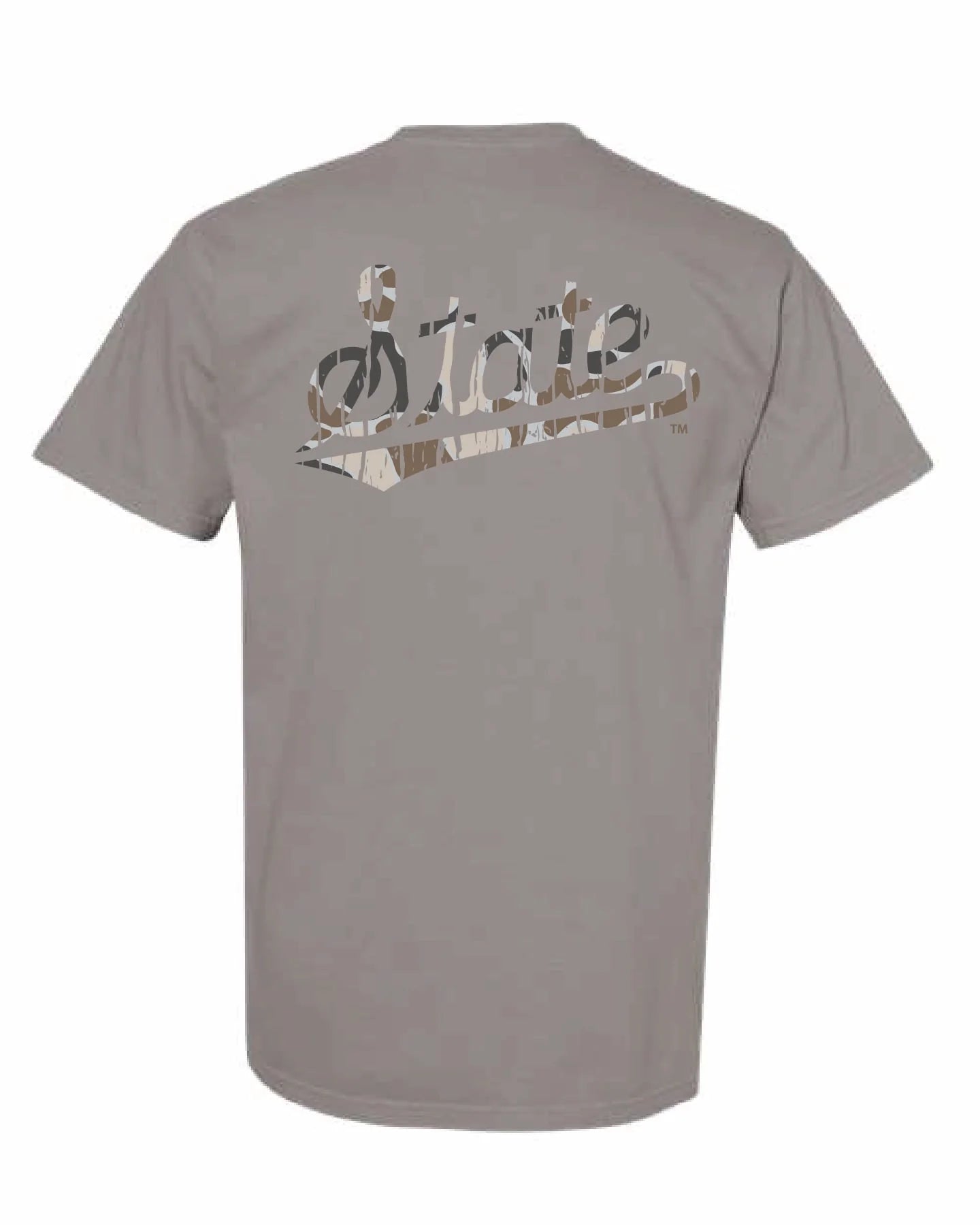 Speckle Bellies- MSU State Camo Tee/ Grey