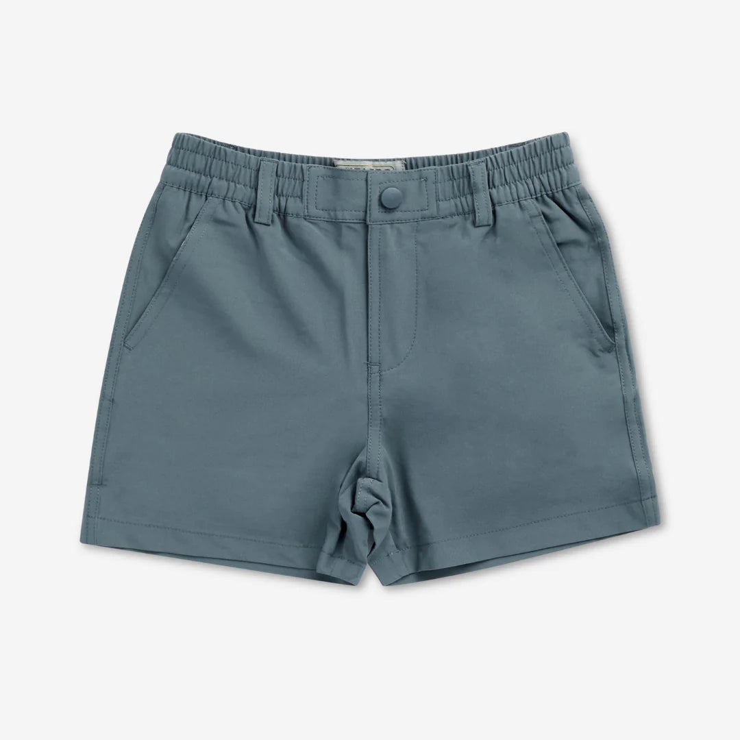 Burlebo- Youth Everyday Short, River Rock, Deer Camo Pocket