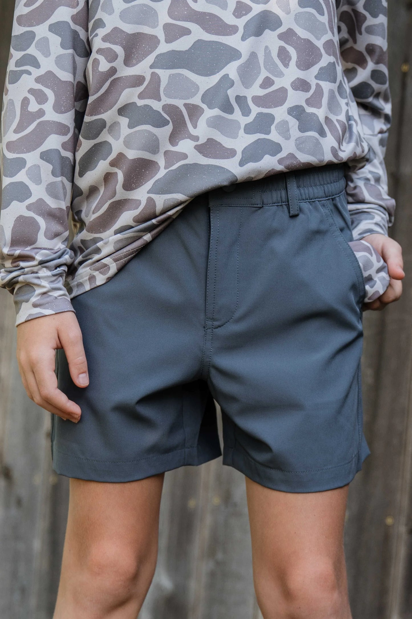 Burlebo-Youth Shorts-River Rock Grey