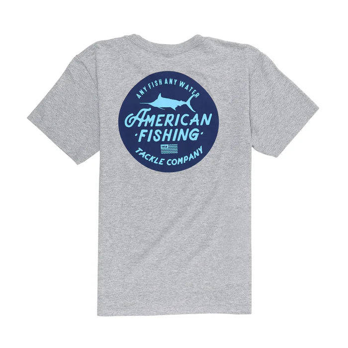 AFTCO- Youth Root Beer SS Tee, Heather Grey