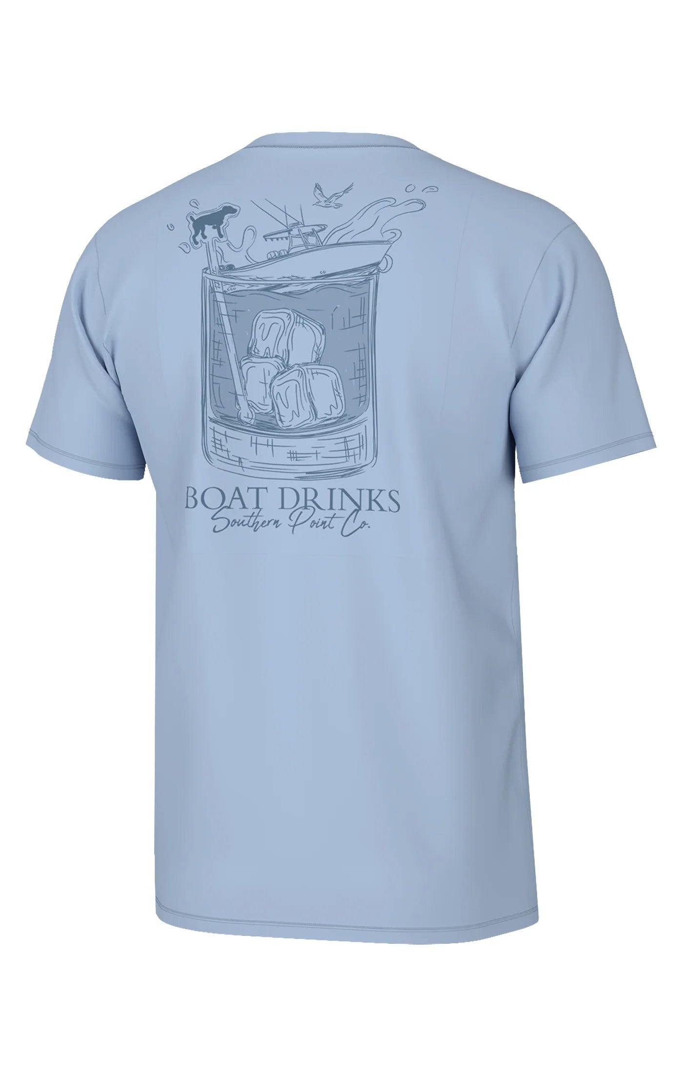 Southern Point- Boat Drinks SS, Sky Blue