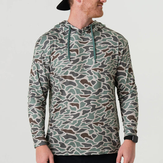 Burlebo- Performance Hoodie, Retro Duck Camo
