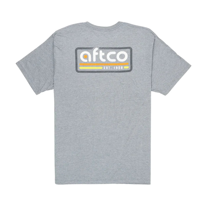 AFTCO- Fade SS Pocket Tee, Graphite Heather