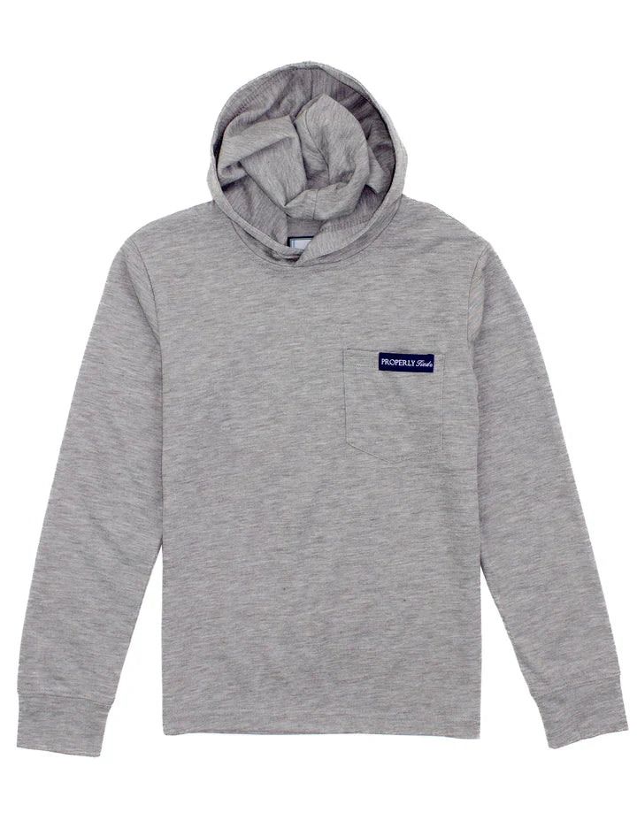 Properly Tied- Portland Hoodie, Heather Grey