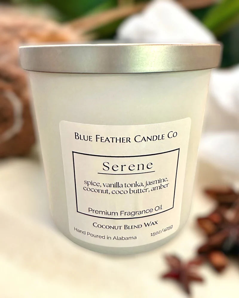 Blue Feather Candle Co- Serene