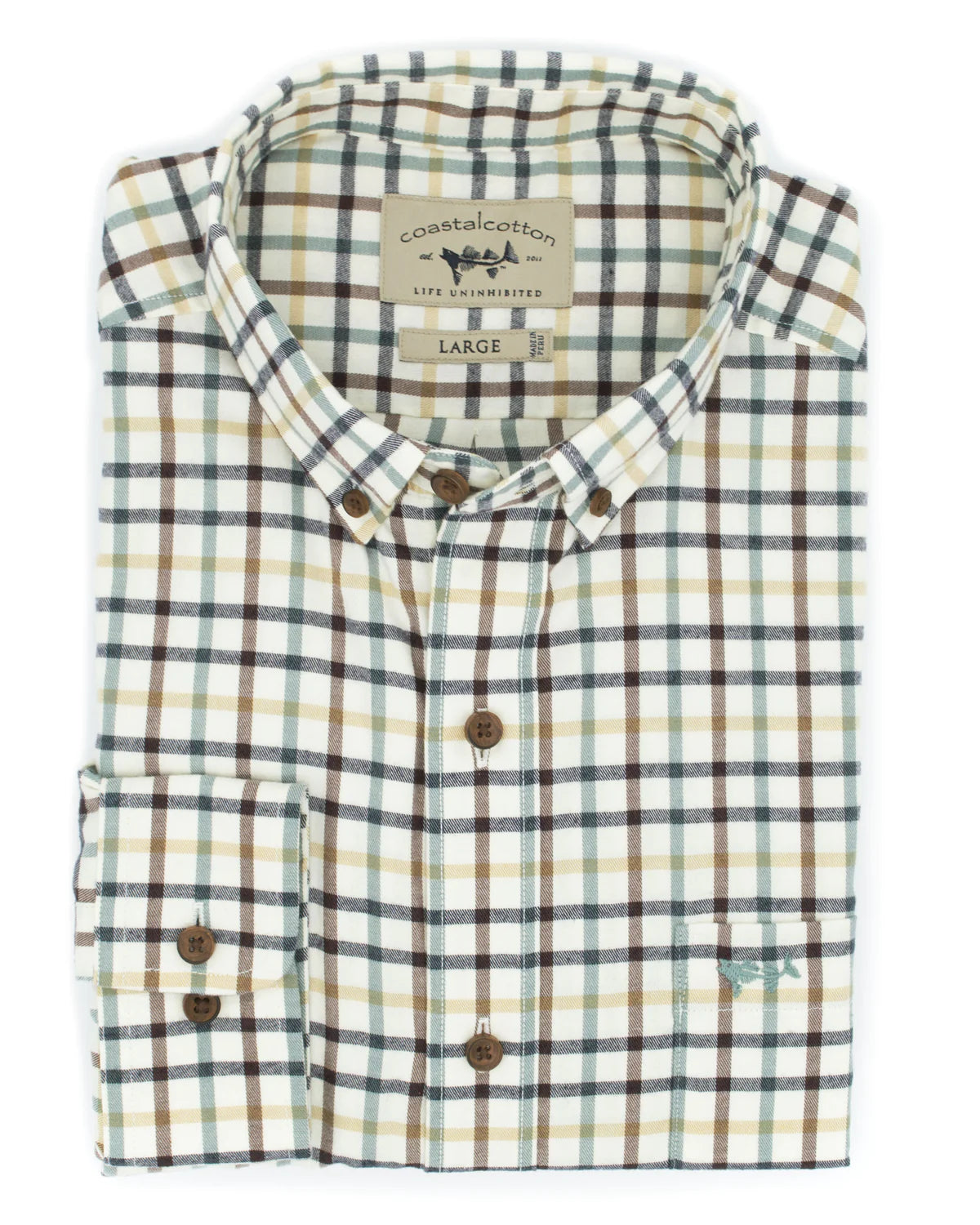 Coastal Cotton- Twill Sports Shirt, Live Oak