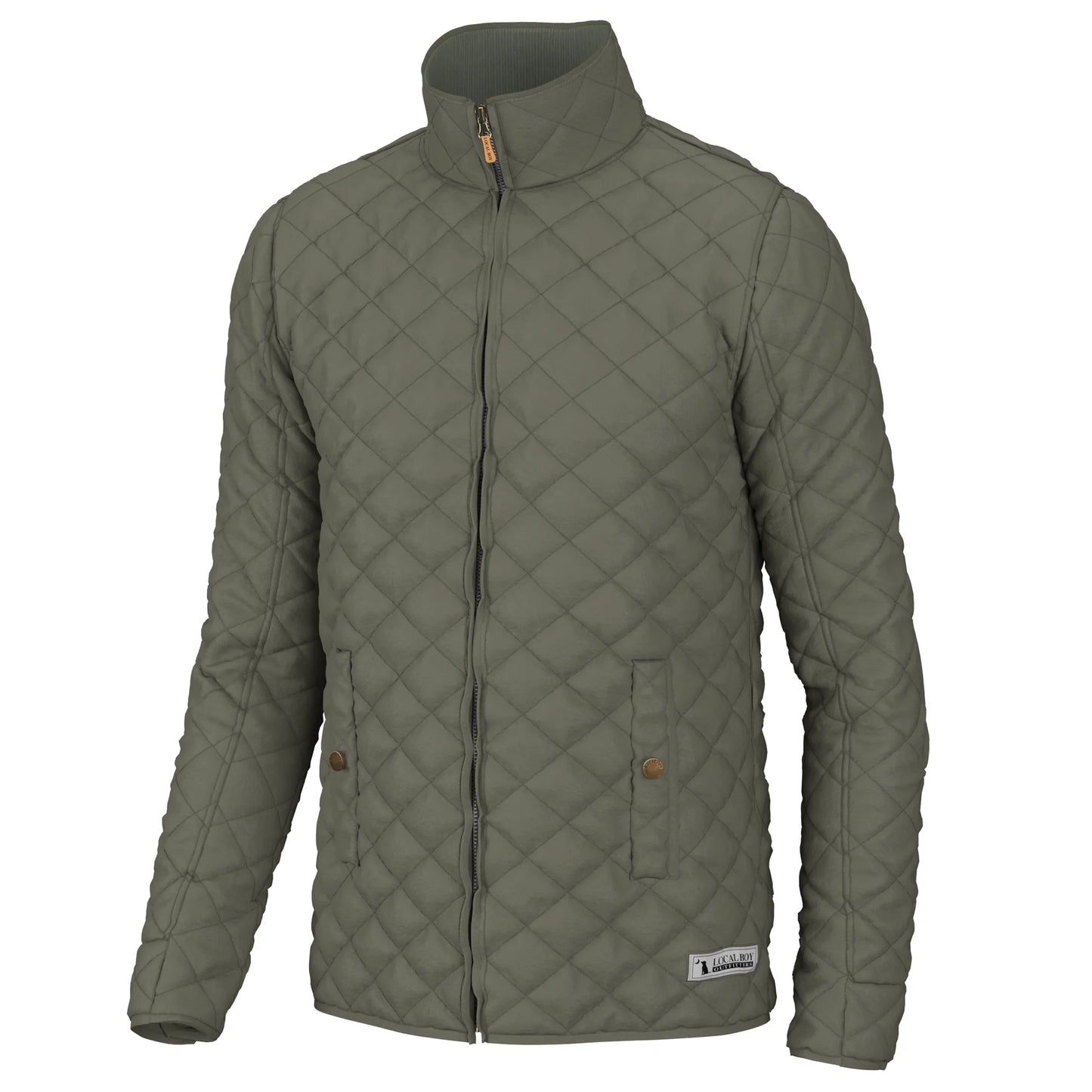 Local Boy- Quilted Jacket, Marsh Green