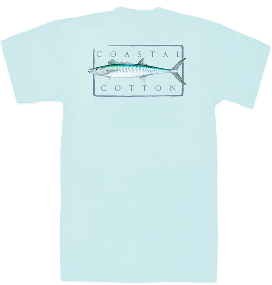 Coastal Cotton- Youth Mackerel SS Tee, Air Blue