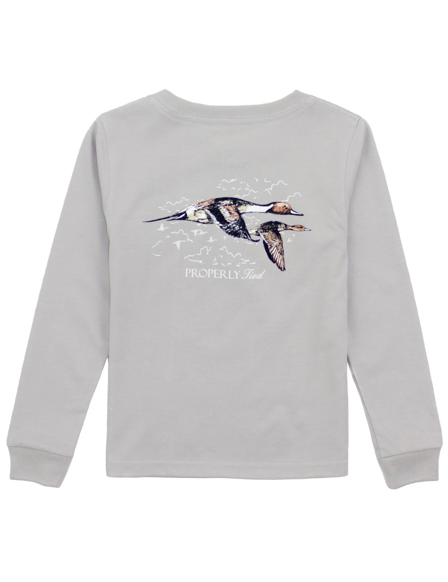 Properly Tied- Pintails LS, Ice Grey