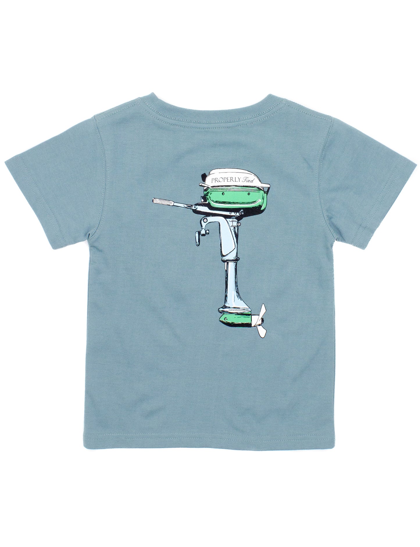 Properly Tied- Motor Boat, Steel Blue