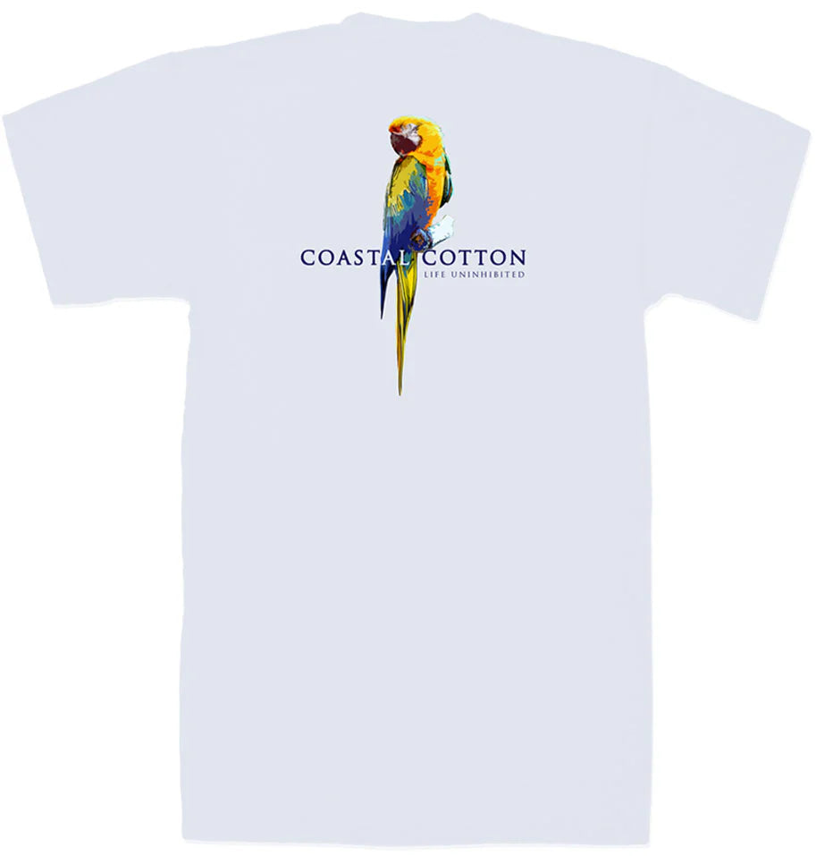 Coastal Cotton- Parrot SS tee, Dawn Grey