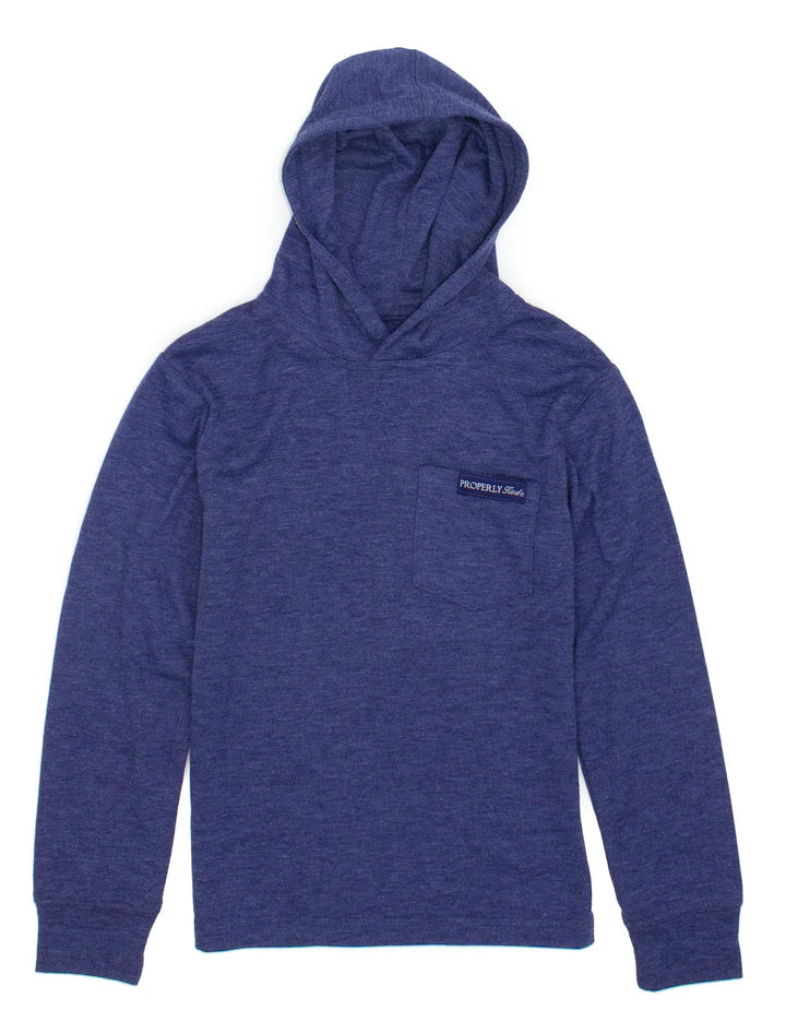 Properly Tied- Portland Hoodie, Navy Heather
