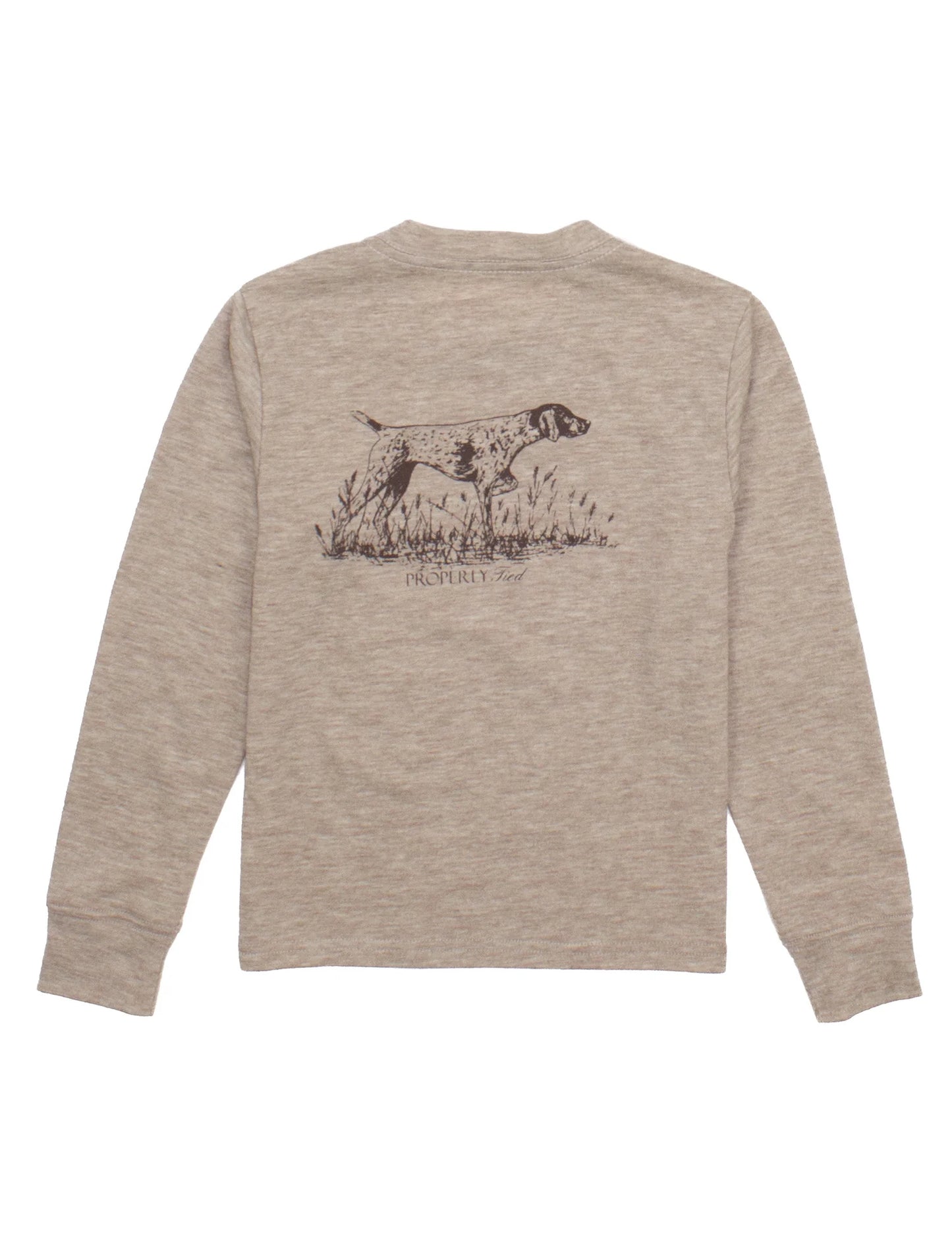 Properly Tied- Boy's Portland Pocket Tee, Pointer Sand