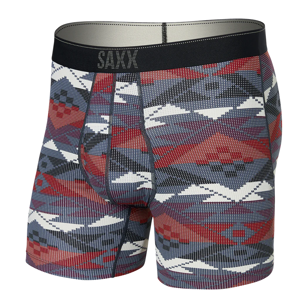 SAXX- Quest Quick Dry Mesh, Asher Geo-Deep Navy