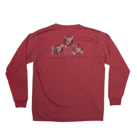 Southern Point- Youth Animal Trio L/S, Scarlet
