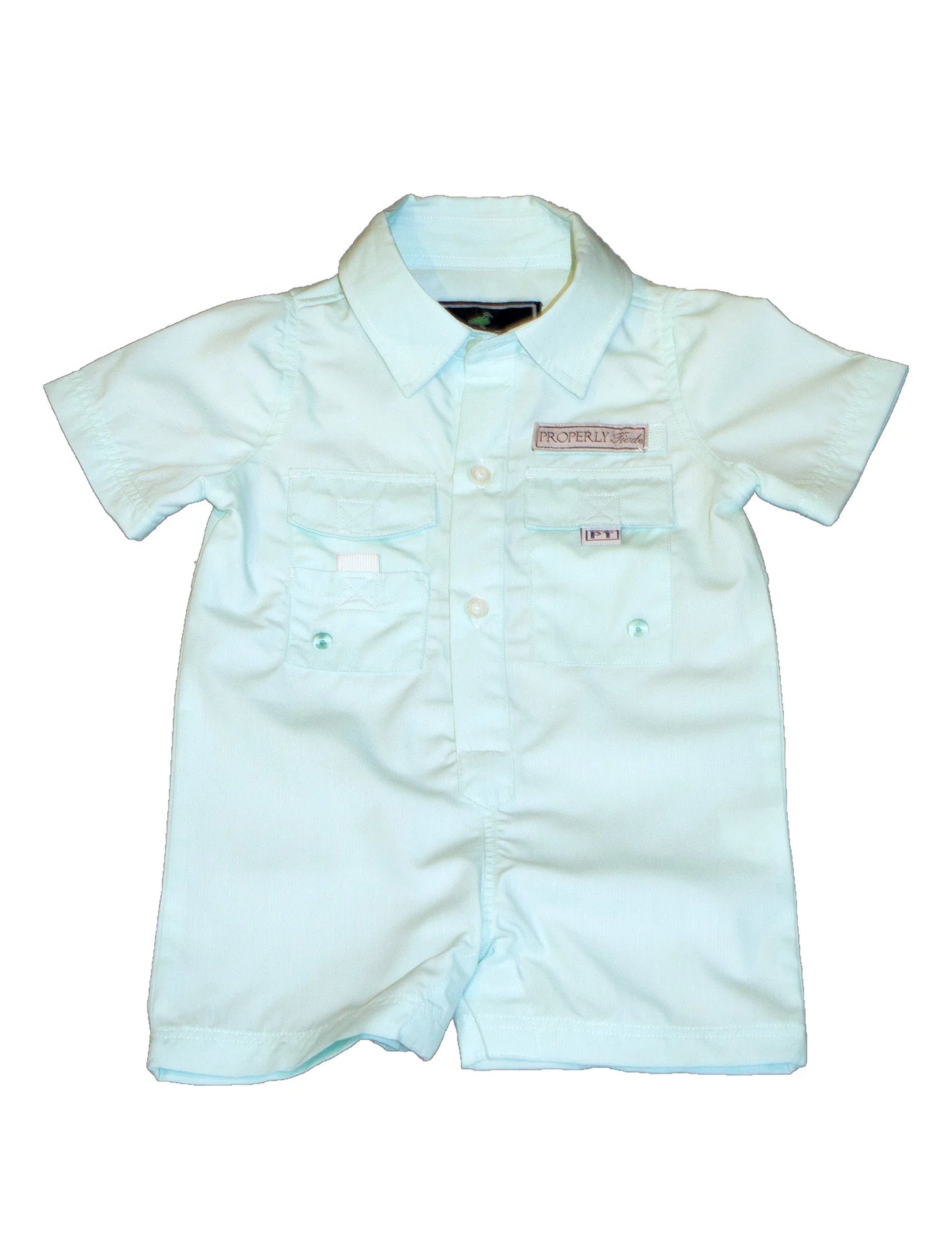 Properly Tied- Baby Performance Shortall, Seafoam