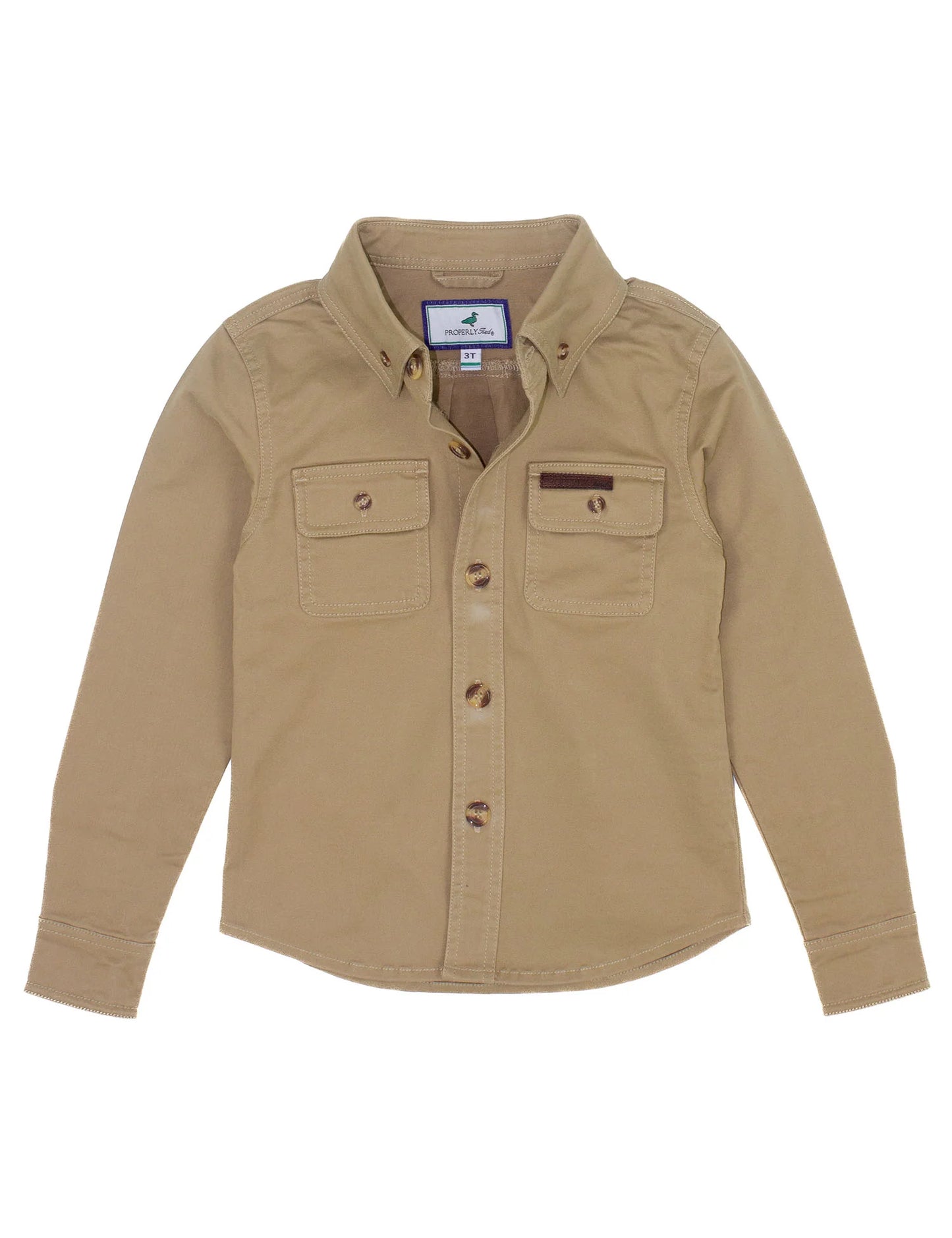 Properly Tied- Boy's Harvest Workshirt, Camel