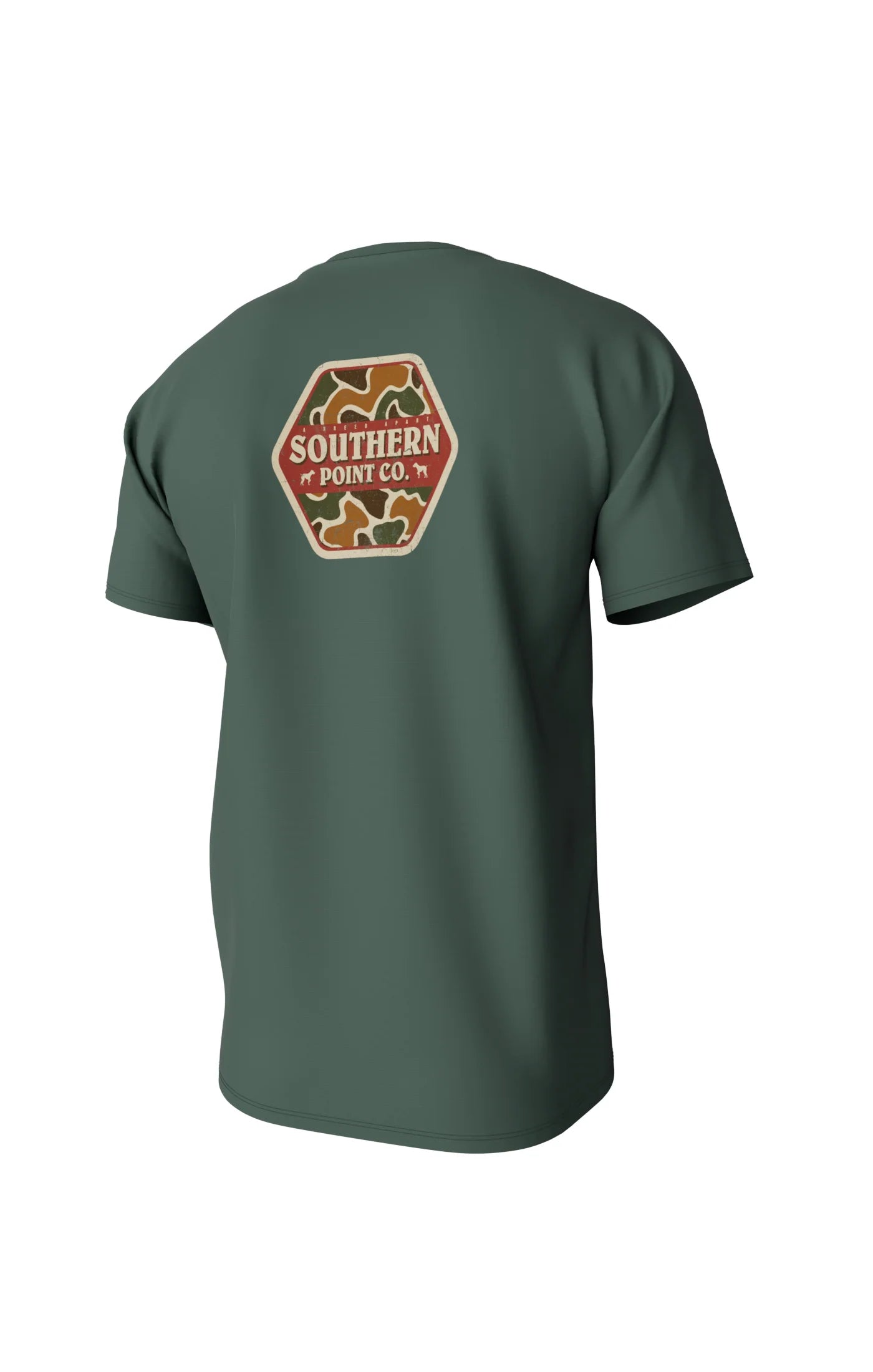 Southern Point- Youth Camo Green Tee
