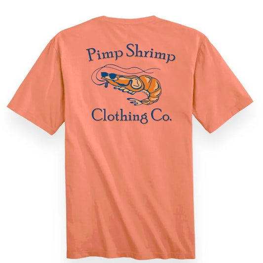 Pimp Shrimp- Short sleeve tee, Peach Daiquiri