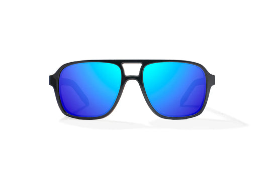 Bajio-Toads- 12 South, Black Gloss, Blue Mirror Glass