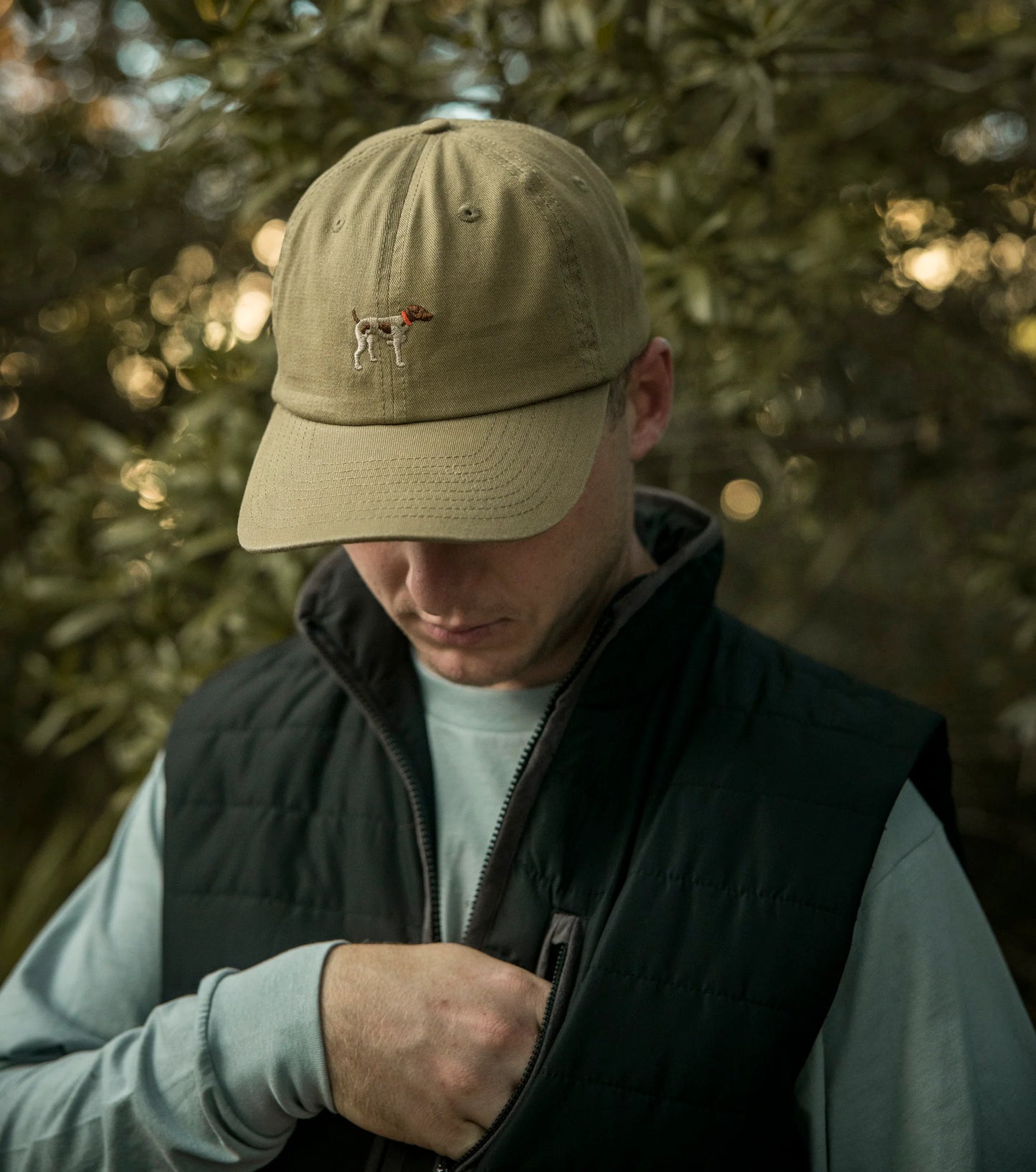 Southern Point- Washed Chinp Trucker Hat, Khaki