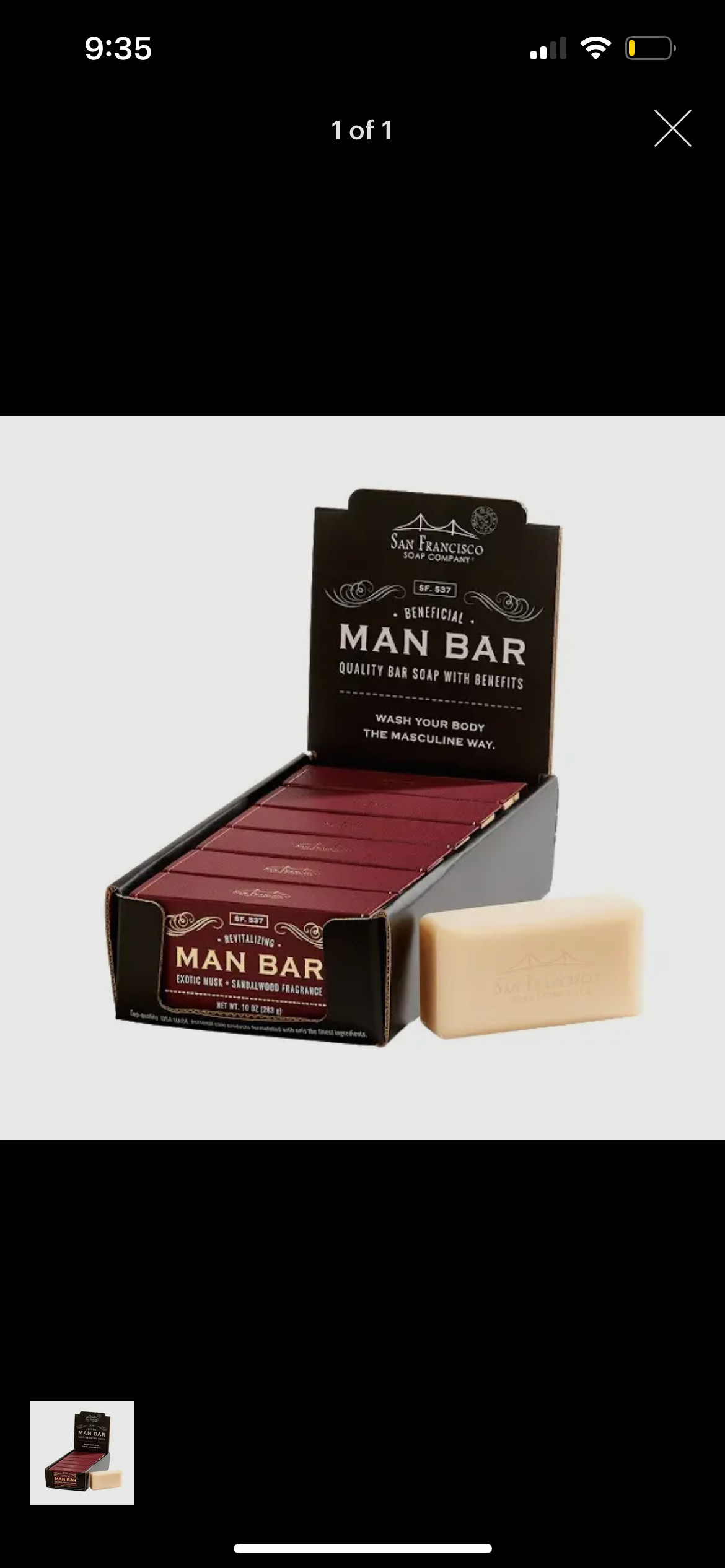 San Francisco Soap- Man Bar 10oz, Multiple Scents