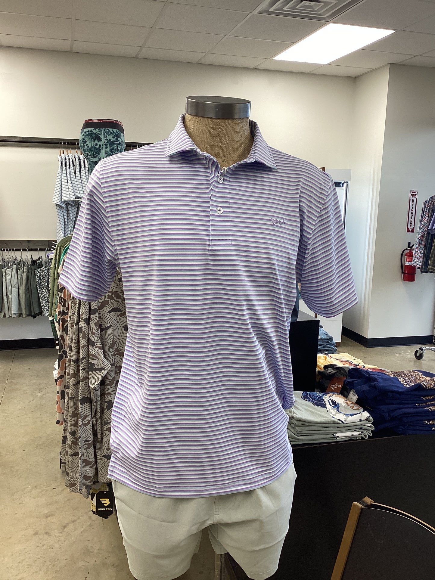 Coastal Cotton-Surf Stripe Polo