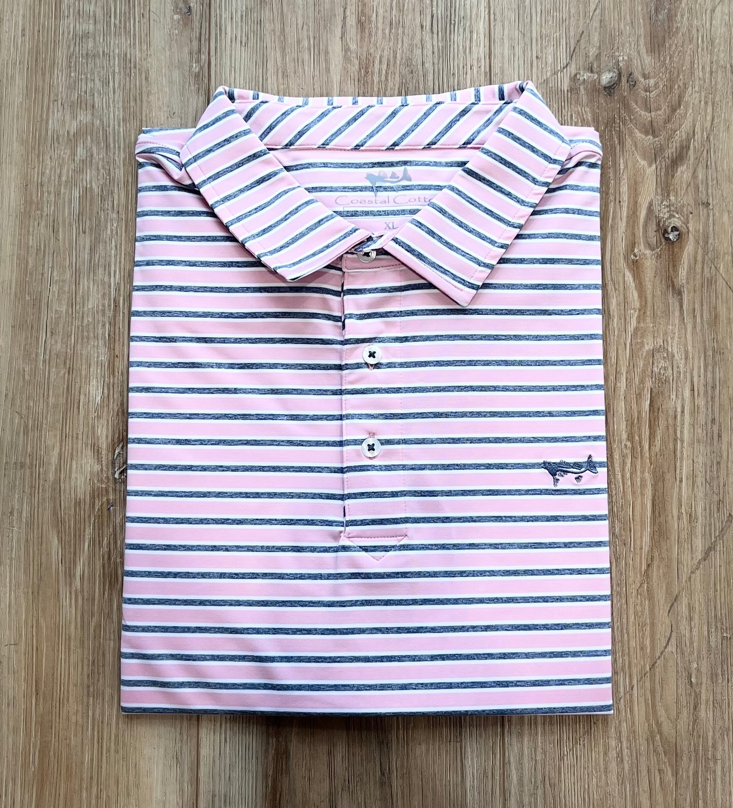 Coastal Cotton- Performance Polo, Snapper Blue