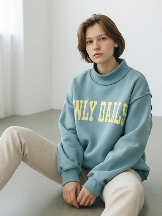 Women's- Dilly Dally Mock Neck Sweatshirt