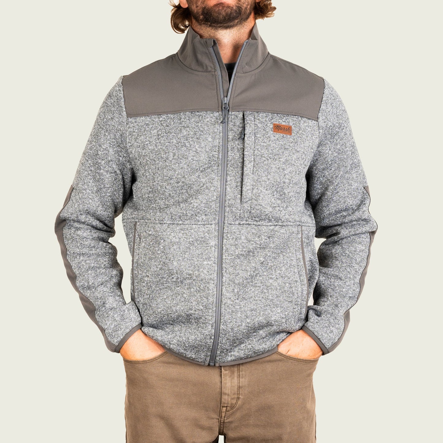 Marsh Wear- Bogard Fleece Jacket, Steel Heather