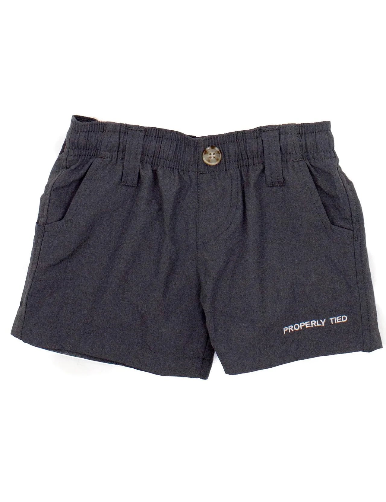 Properly Tied- Boy’s Mallard Short, Charcoal