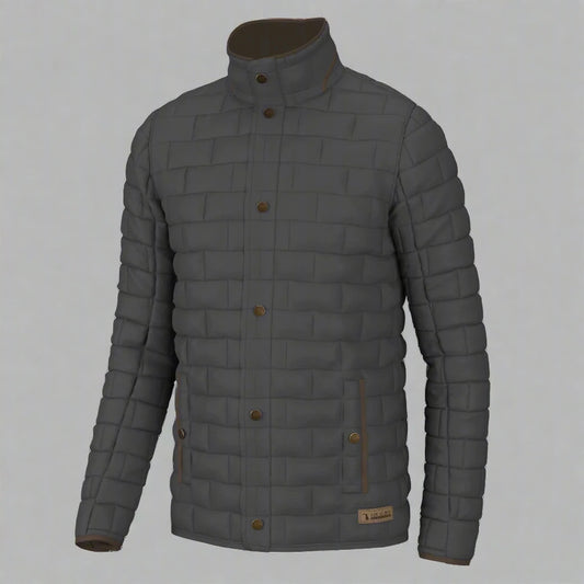 Local Boy- Brick Quilted Jacket, Charcoal