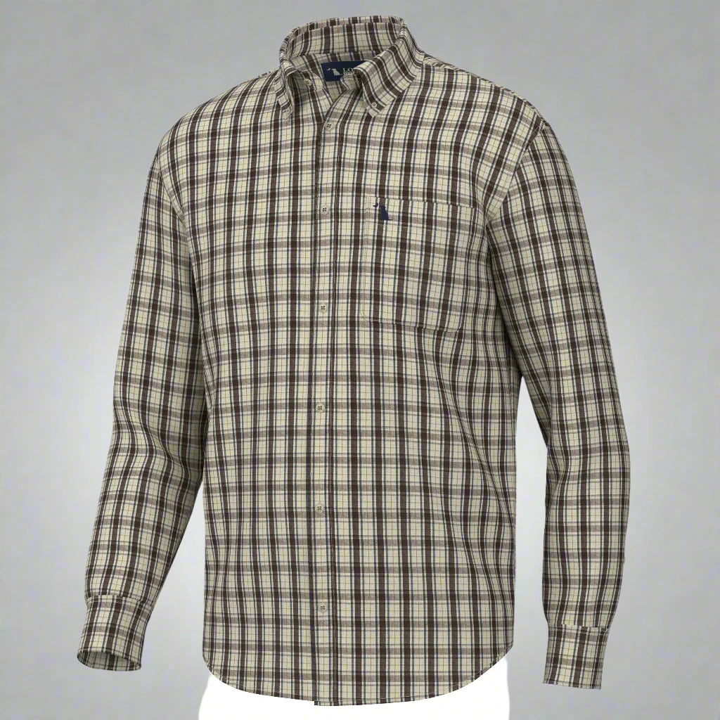 Local Boy- Faulk Dress Shirt, Wine/Beige/Slate