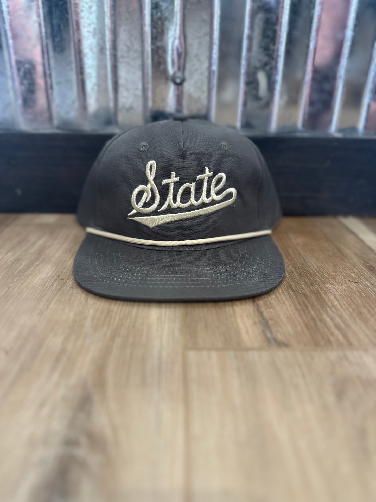 Speckle Bellies- State Script, Rope Hat, Charcoal