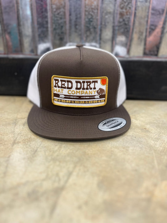 Red Dirt Hat Co.- Arrows, Brown/White 5 Panel