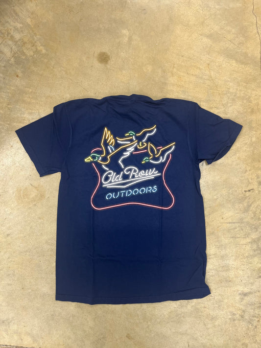 Old Row-Neon Duck Tee, Navy