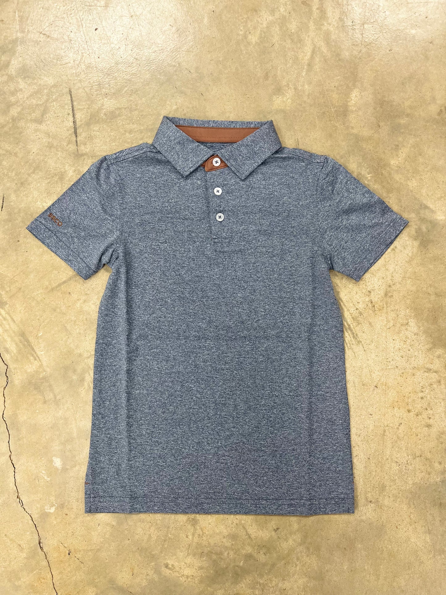 Southern Shirt Co.- Youth Grayton Heather Polo, Yale Navy